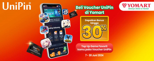 Beli Voucher UniPin di Yomart Sekarang – Dapatkan Bonus hingga 30% Setiap Top Up Game pake Voucher UniPin